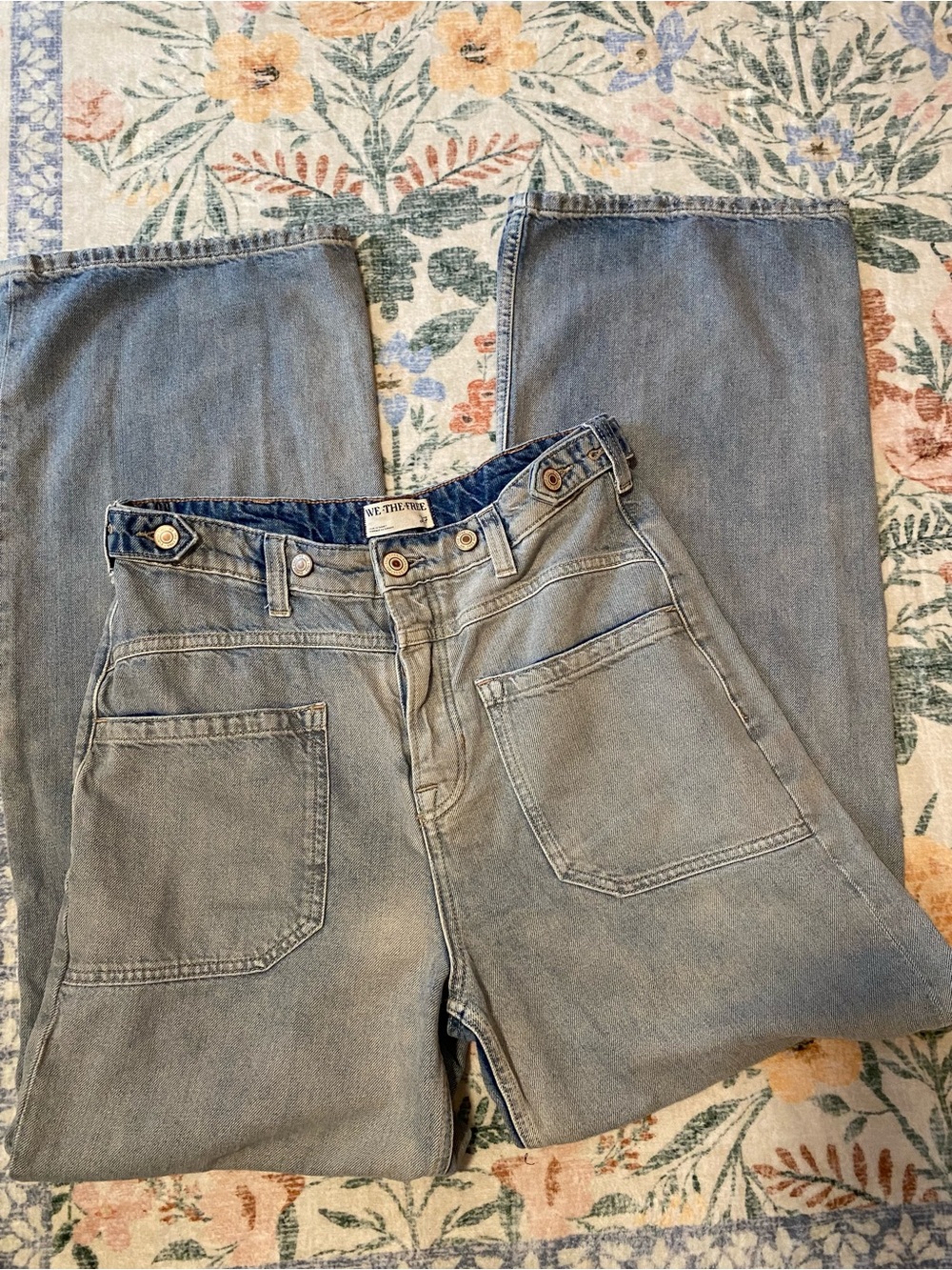 Free People Palmer Cuffed Jean Light/Medium Wash - Picture 5 of 12